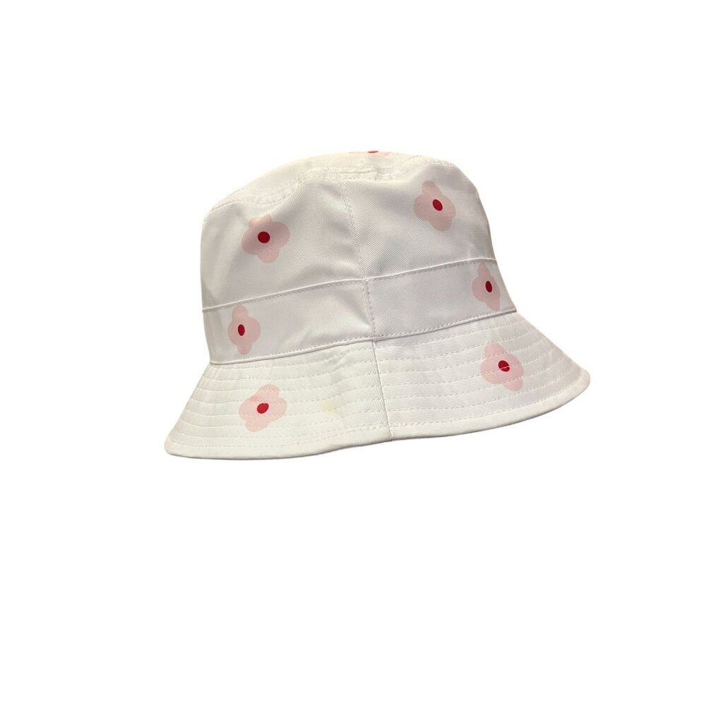 Elta MD Skincare Bucket Hat White Pink Red Floral Print Sun Hat Used - Picture 3 of 9